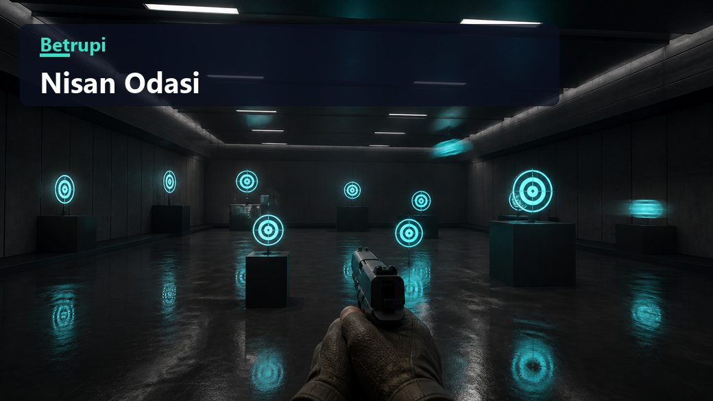 Nişan alıştırması odasında sabit ve hareketli hedeflerin dizilimi