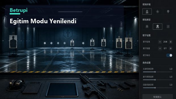 Yenilenen eğitim modunda hedef dizilimi ve ayar paneli